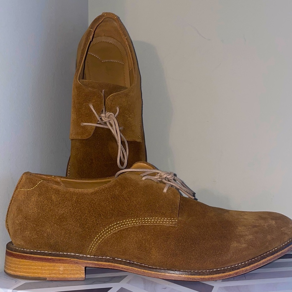 J Brand Real Tan Leather Oxford Loafer Size 11